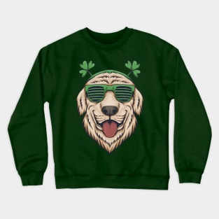 Irish Golden Retriever Funny St. Patrick's Day Gift Crewneck Sweatshirt